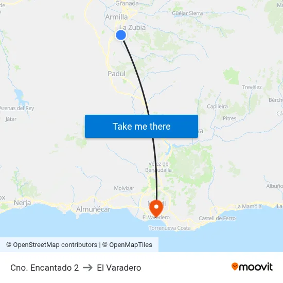 Cno. Encantado 2 to El Varadero map