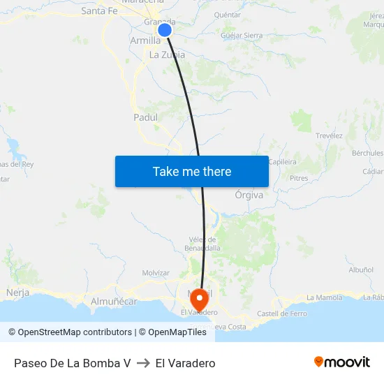 Paseo De La Bomba V to El Varadero map