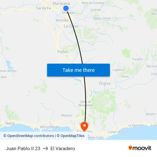 Juan Pablo II  23 to El Varadero map
