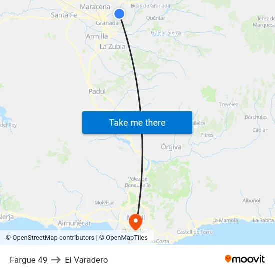 Fargue 49 to El Varadero map