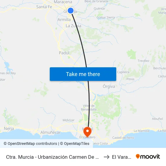Ctra. Murcia - Urbanización Carmen De Las Palmas to El Varadero map