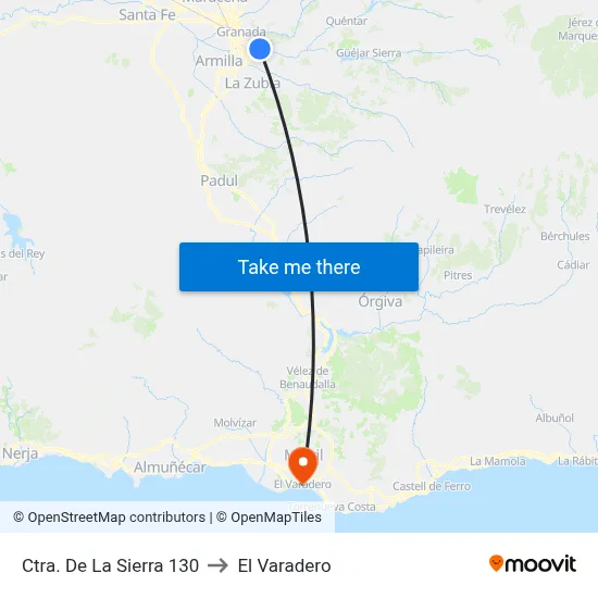 Ctra. De La Sierra 130 to El Varadero map