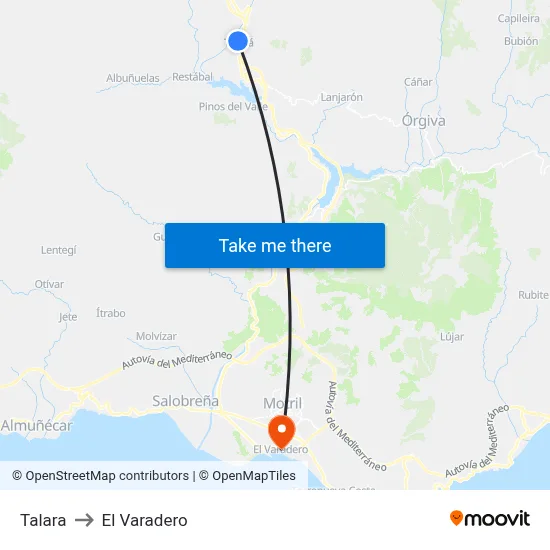 Talara to El Varadero map