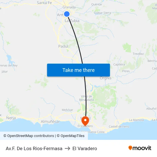 Av.F. De Los Rios-Fermasa to El Varadero map