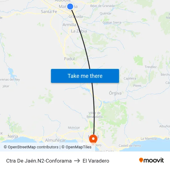 Ctra De Jaén.N2-Conforama to El Varadero map