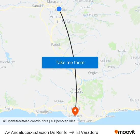 Av Andaluces-Estación De Renfe to El Varadero map