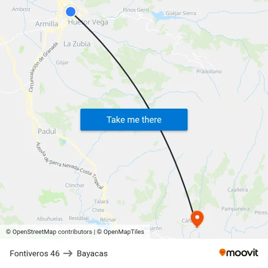 Fontiveros 46 to Bayacas map