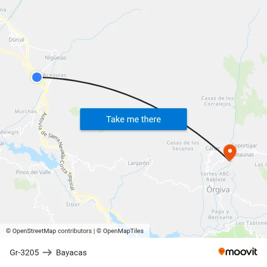 Gr-3205 to Bayacas map