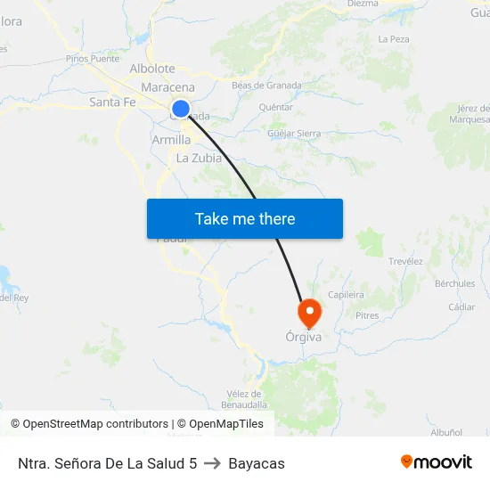 Ntra. Señora De La Salud 5 to Bayacas map