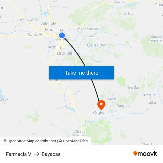 Farmacia V to Bayacas map