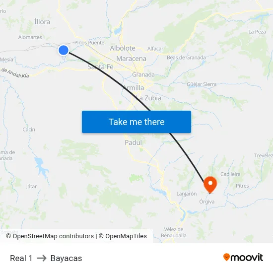 Real 1 to Bayacas map