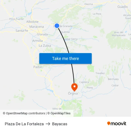 Plaza De La Fortaleza to Bayacas map