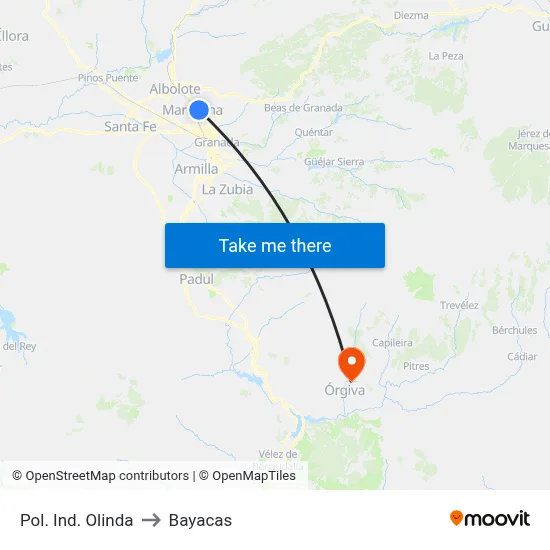 Pol. Ind. Olinda to Bayacas map