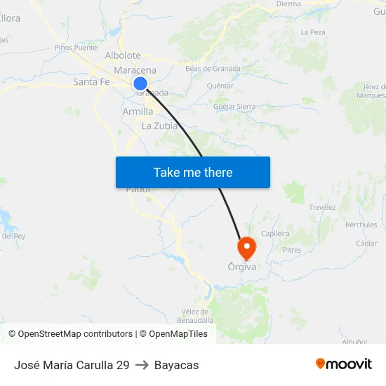 José María Carulla 29 to Bayacas map