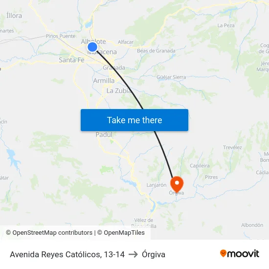 Avenida Reyes Católicos, 13-14 to Órgiva map