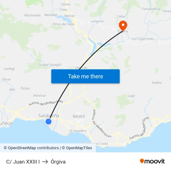 C/ Juan XXIII I to Órgiva map