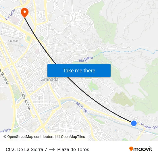 Ctra. De La Sierra 7 to Plaza de Toros map