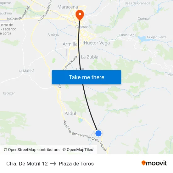 Ctra. De Motril 12 to Plaza de Toros map