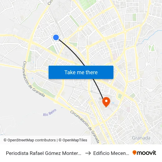Periodista Rafael Gómez Montero 3 to Edificio Mecenas map