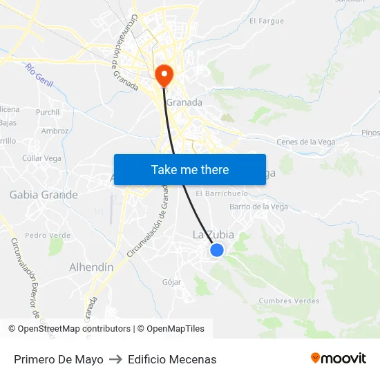 Primero De Mayo to Edificio Mecenas map