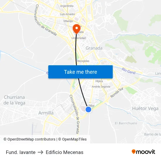 Fund. Iavante to Edificio Mecenas map
