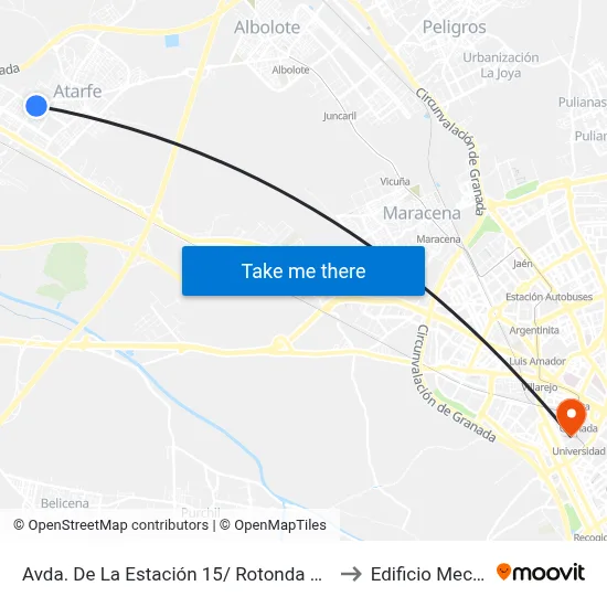 Avda. De La Estación 15/ Rotonda Las Tres C to Edificio Mecenas map
