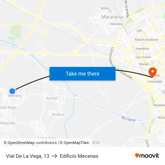 Vial De La Vega, 13 to Edificio Mecenas map