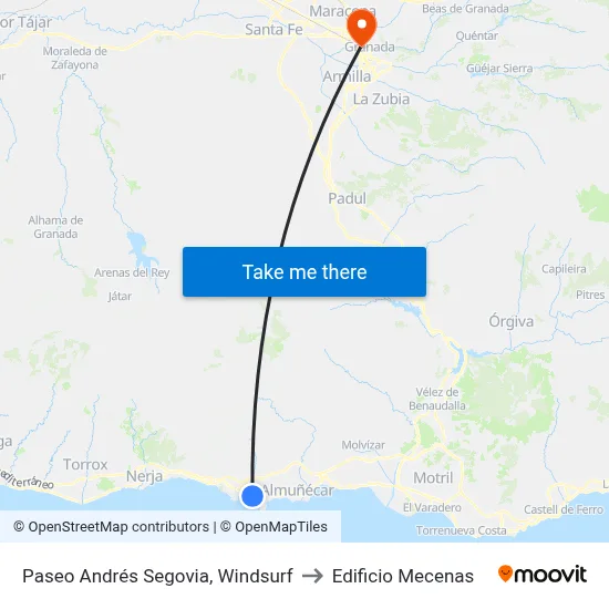 Paseo Andrés Segovia, Windsurf to Edificio Mecenas map