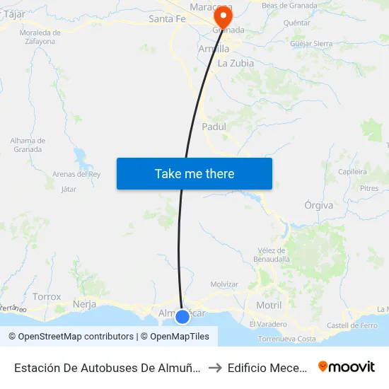 Estación De Autobuses De Almuñécar to Edificio Mecenas map