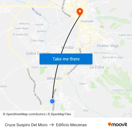 Cruce Suspiro Del Moro to Edificio Mecenas map