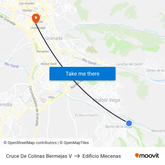 Cruce De Colinas Bermejas V to Edificio Mecenas map
