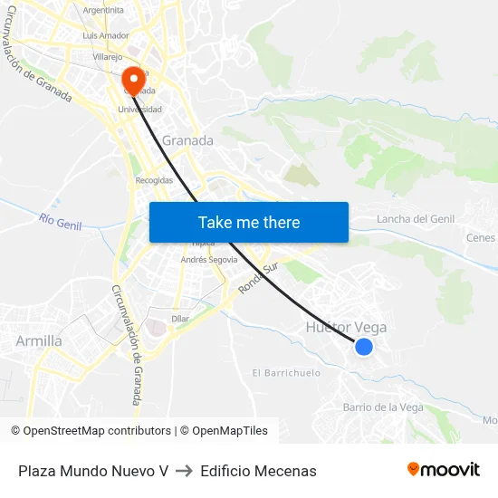 Plaza Mundo Nuevo V to Edificio Mecenas map