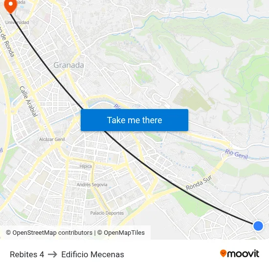 Rebites 4 to Edificio Mecenas map