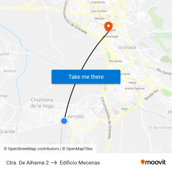 Ctra. De Alhama 2 to Edificio Mecenas map