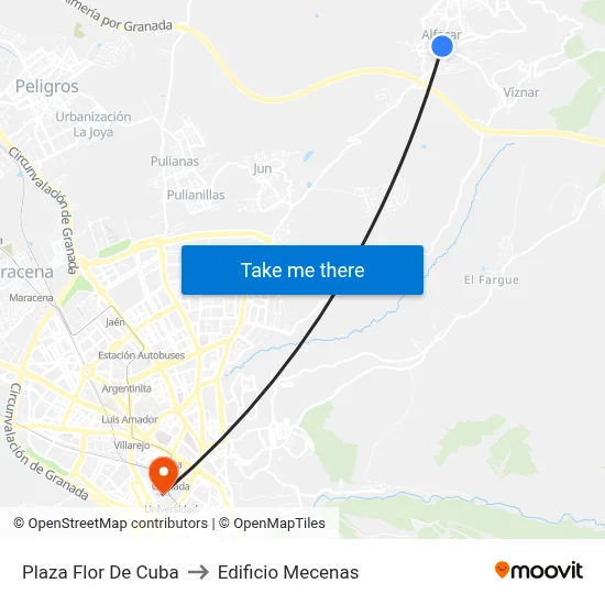 Plaza Flor De Cuba to Edificio Mecenas map