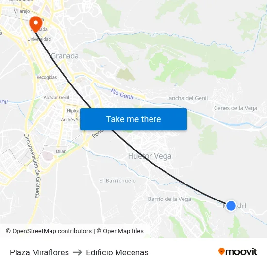 Plaza Miraflores to Edificio Mecenas map