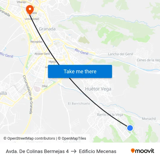 Avda. De Colinas Bermejas 4 to Edificio Mecenas map