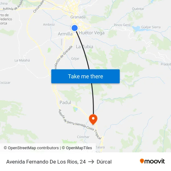 Avenida Fernando De Los Rios, 24 to Dúrcal map