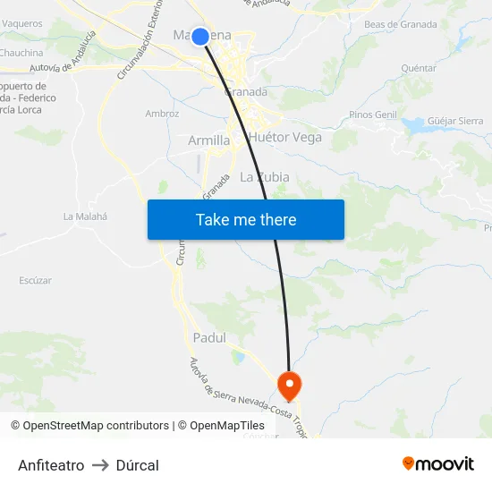 Anfiteatro to Dúrcal map