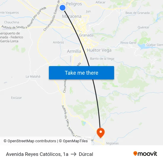 Avenida Reyes Católicos, 1a to Dúrcal map