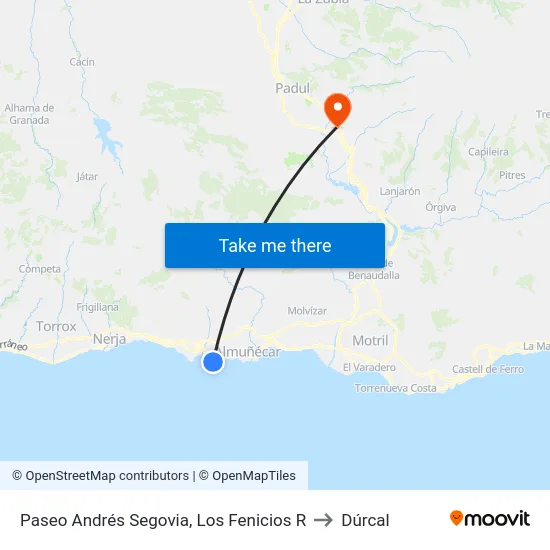 Paseo Andrés Segovia, Los Fenicios R to Dúrcal map
