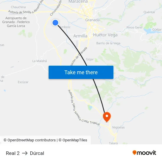 Real 2 to Dúrcal map