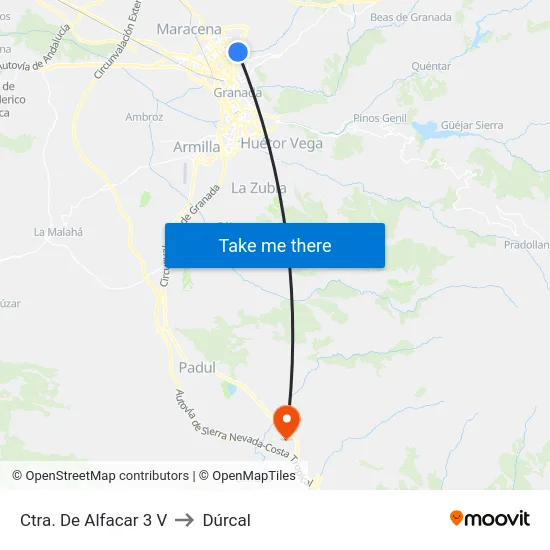Ctra. De Alfacar 3 V to Dúrcal map