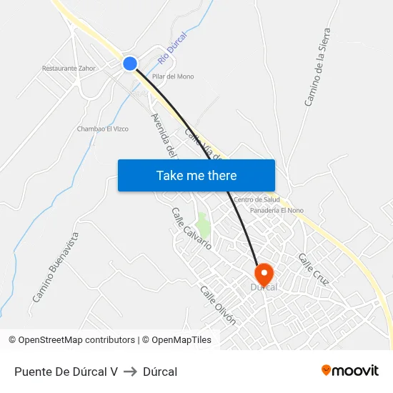 Puente De Dúrcal V to Dúrcal map