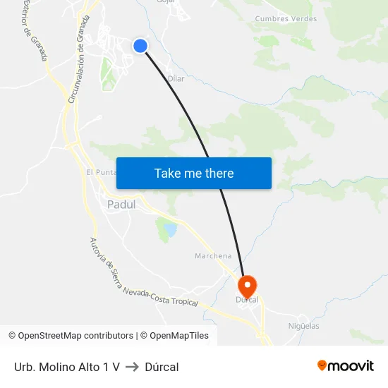 Urb. Molino Alto 1 V to Dúrcal map