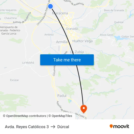 Avda. Reyes Católicos 3 to Dúrcal map