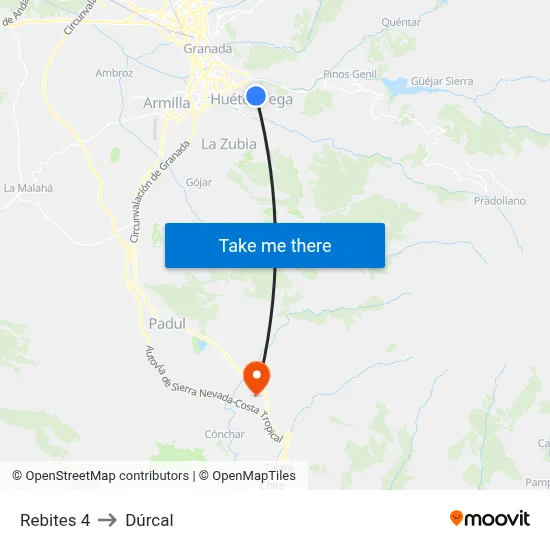 Rebites 4 to Dúrcal map