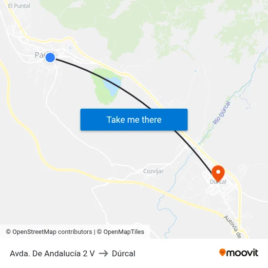 Avda. De Andalucía 2 V to Dúrcal map