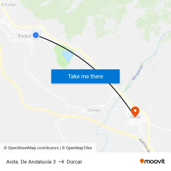 Avda. De Andalucía 3 to Dúrcal map