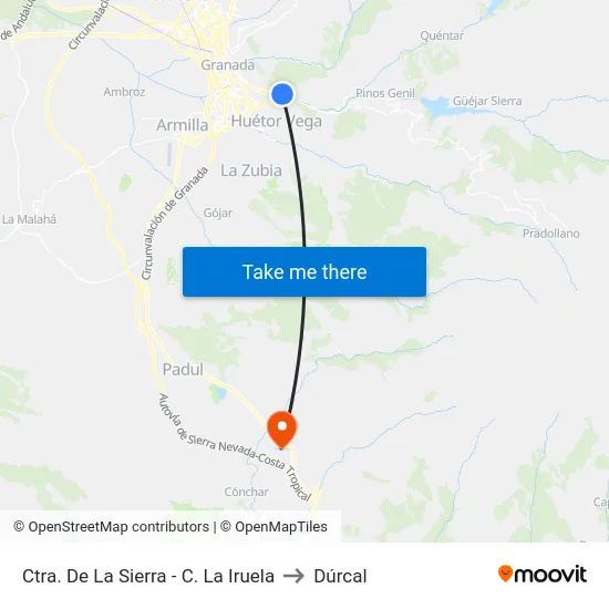 Ctra. De La Sierra - C. La Iruela to Dúrcal map